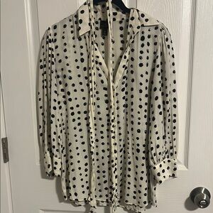 Polka Dot Blouse - Black and White